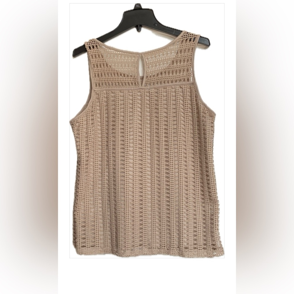 NAIF Tan Crochet Women's Tank Top